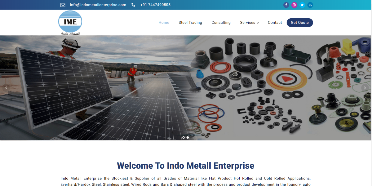 Indo Metall Enterprise - Steel Supplier & Trader